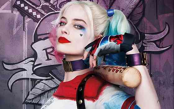 Длинные парики Харли Квинн RESTEQ - 60см, волнистые волосы без челки, косплей Отряд самоубийц, аниме Киев