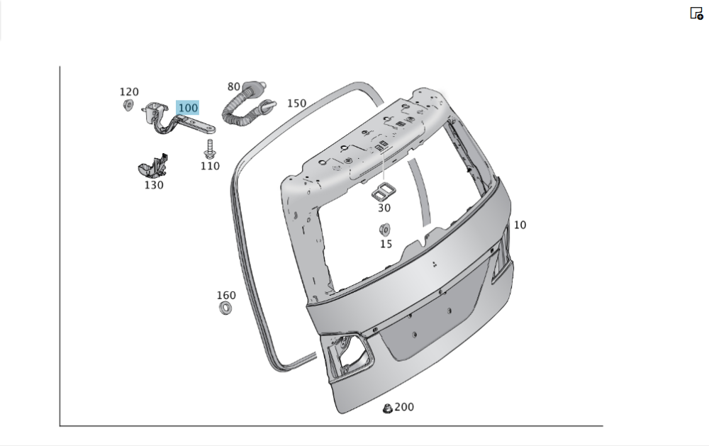 Mercedes-Benz  A1667403200 Петля дверей багажника права ML/GLE W166 GL/GLS X166 Одеса - фото 1