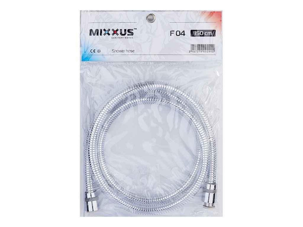 Шланг для душу 150см нержавіюча сталь хром LUMI.F04 ТМ MIXXUS Київ - фото 1