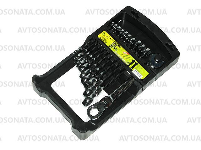 Набор ключей рожково-трещоточных 11шт с карданом 8-19 мм. ALLOID НК-2081-11K (наб.) Винница - изображение 2