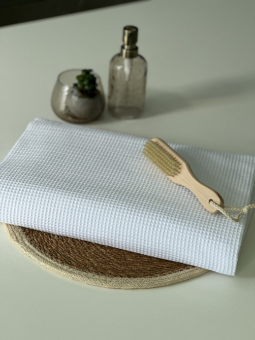 Вафельное полотенце Ideal Textile 100х150 см 220 г/м2 (56861026) Білий Черновцы - изображение 3