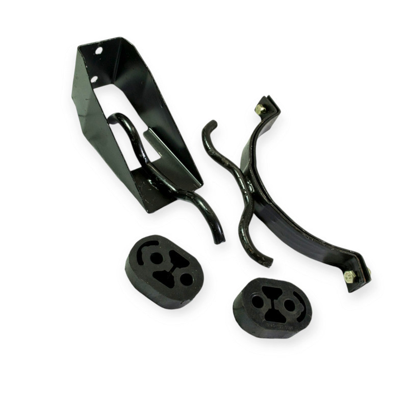 Кронштейн ГАЗ 3302 (у зборі) новий зразок (верх-1шт низ-1шт до кузова) глушника Мукачево - фото 1