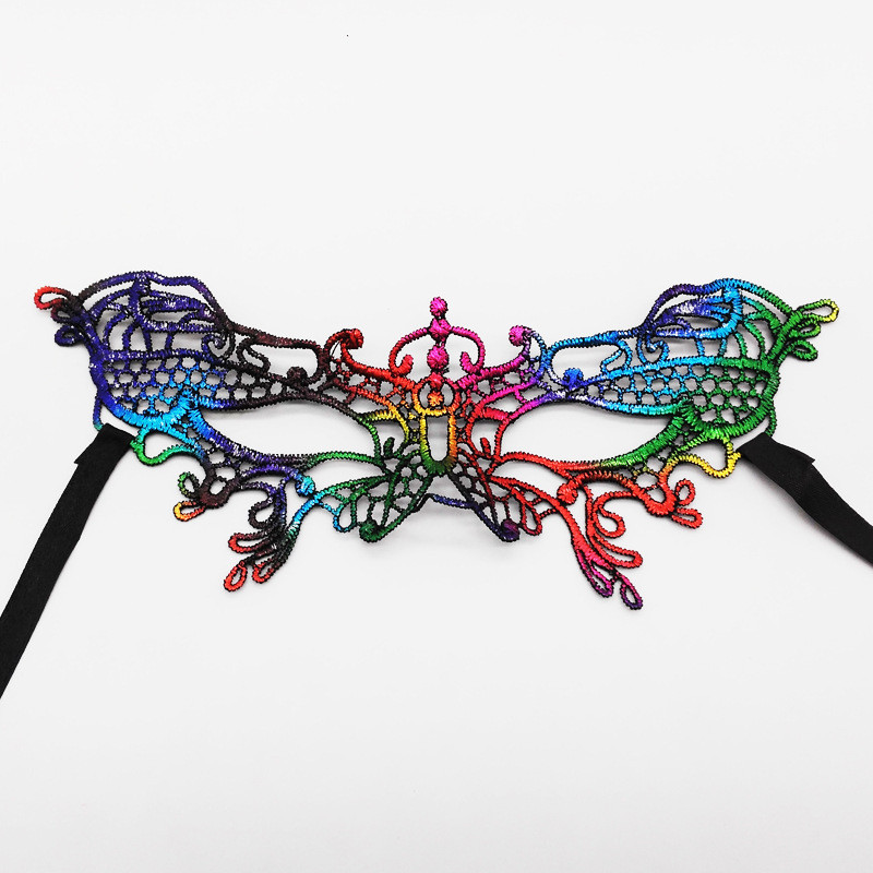 Ажурна маска на очі на зав`язках one size мультиколор Київ - фото 1