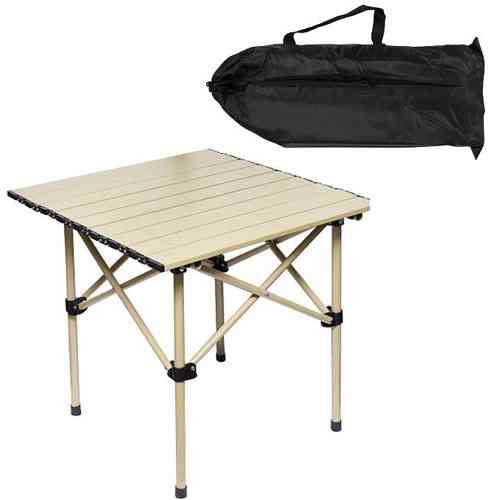 Стол раскладной ламелевый 50x50см походный, металл пластик, в чехле, DC-5009 Вінниця