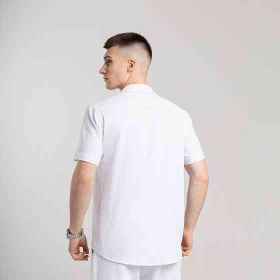 Чоловіча сорочка з коротким рукавом біла Pobedov Marsel Київ