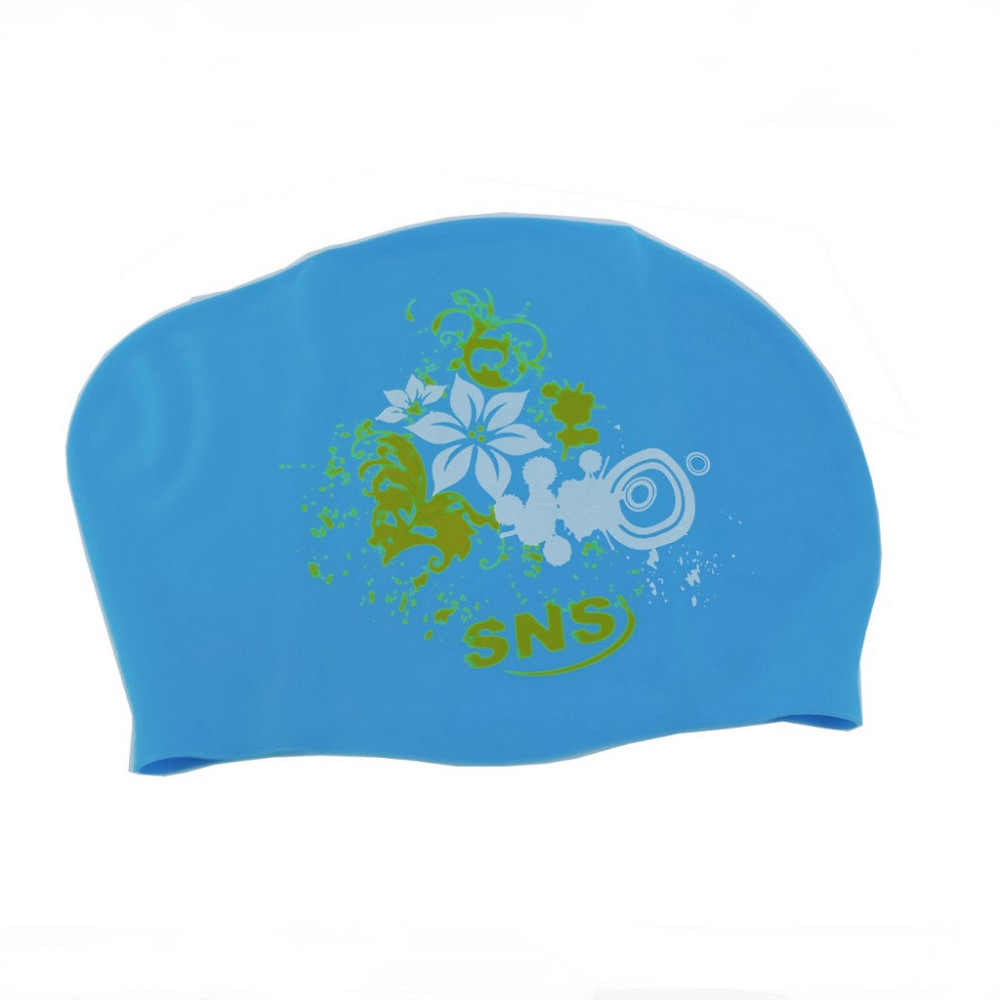 Шапочка для плавання для довгого волосся Flowers SNS KW-3 Вишневе - фото 6