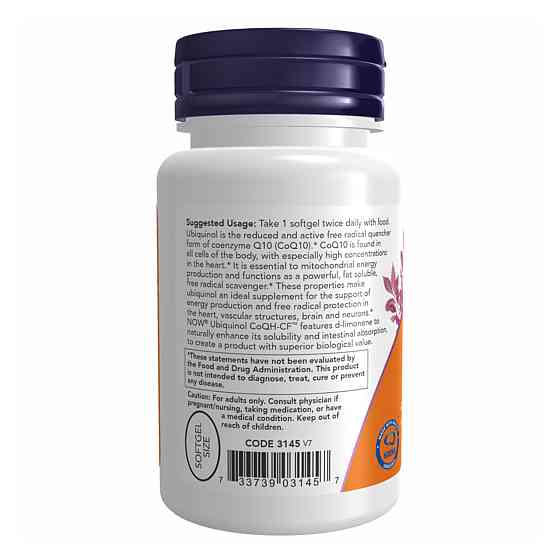 Коэнзим Q10 Now CoQH-CF Ubiquinol 60 sgels Киев