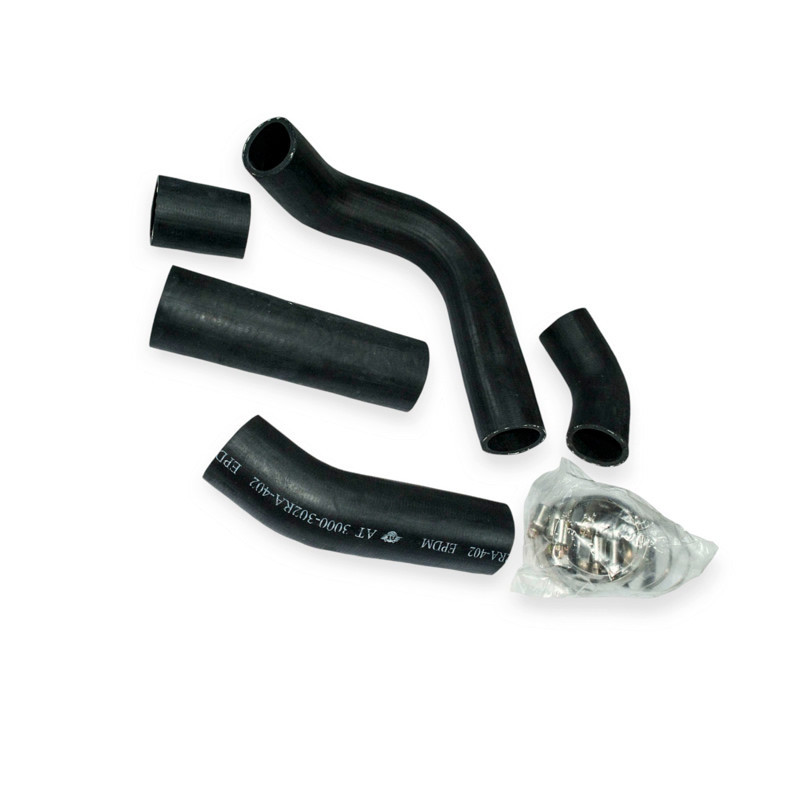 Патрубок ГАЗ (402) (к-кт 5 шт) хомути AT радіатора Мукачево - фото 1