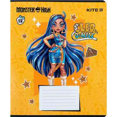 Зошит Kite Monster High 12 аркушів, лінія (MH24-234) Вінниця