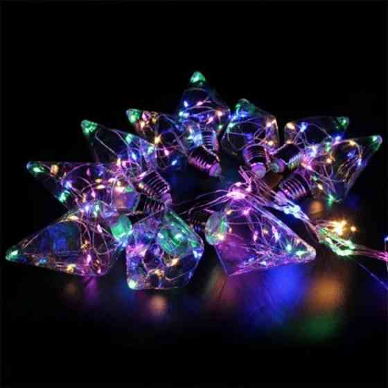 Новогодняя гирлянда штора Ромб (10 шт. по 8 см) на медном проводе 3х1.5м 150 Led (Мультиколор) Винница