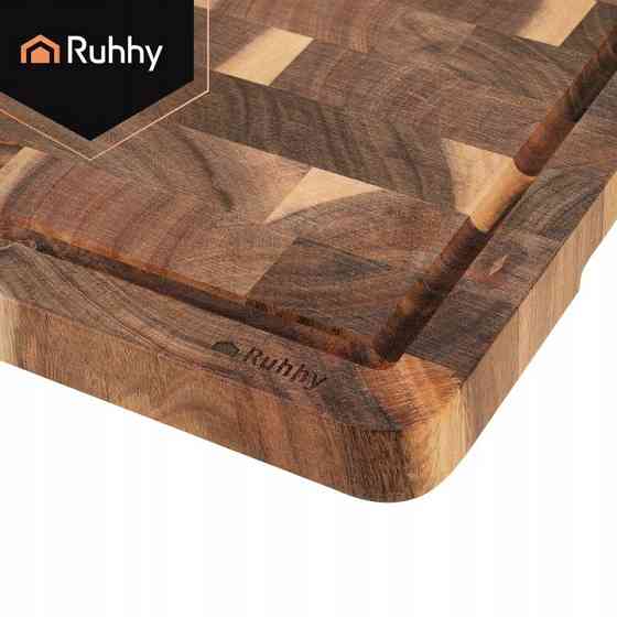 Кухонная разделочная доска из дерева акации с бортиками Ruhhy (26924) Нововолынск