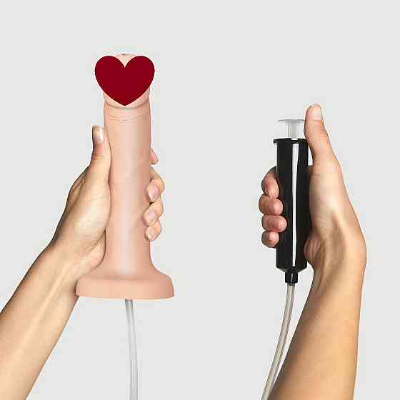 Фалоімітатор, що кінчає Strap-On-Me Squirting Cum Dildo Realistic Vanilla, діам. 3,5 см, силікон Sex Aura Київ