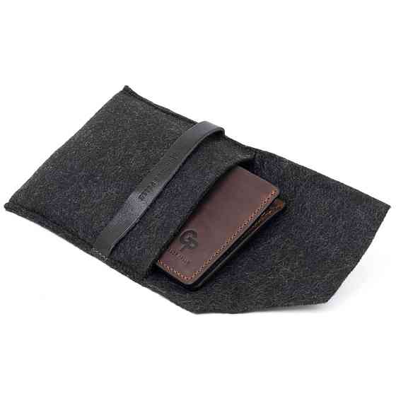 Тонке горизонтальне портмоне Cardi без застібки в матовій шкірі GRANDE PELLE 11310 Коричневе Київ