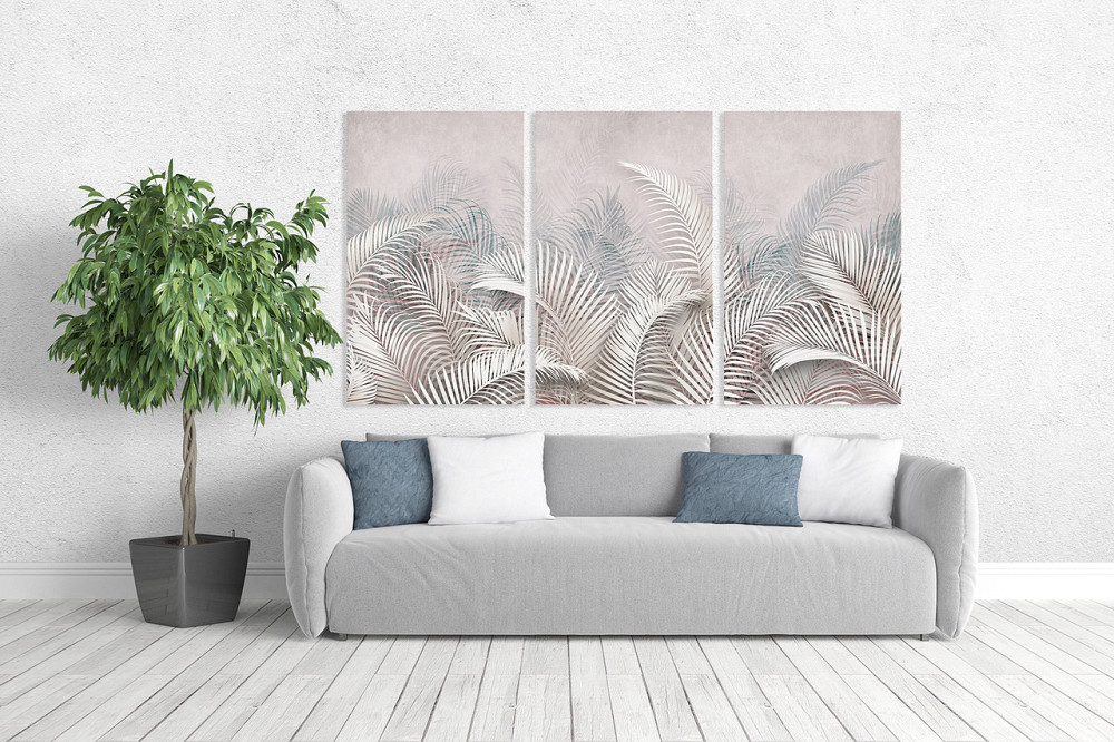 Модульна картина у вітальню/ спальню    Листя папороті    ART-065_3A Київ - фото 2