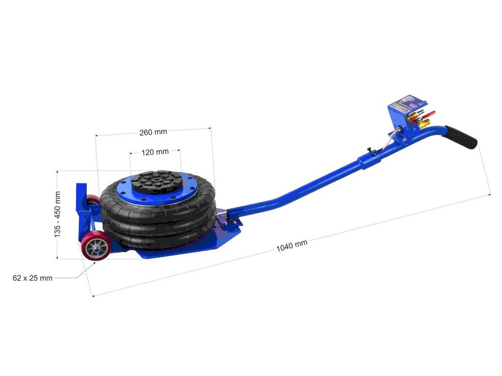 Домкрат пневматичний "GeKo" подушковий  3 тонни Київ - фото 3
