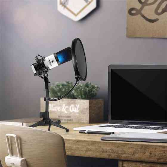 MIC-900WH-LED Набір USB-мікрофонів V2 
             Набір із трьох мікрофонів із настільною підставкою (Німеччина, читати Рівне