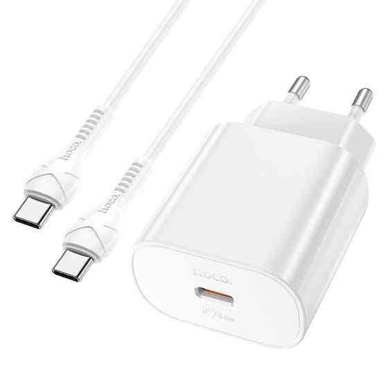 Зарядное устройство HOCO N22 Jetta с кабелем Type-C белое Киев