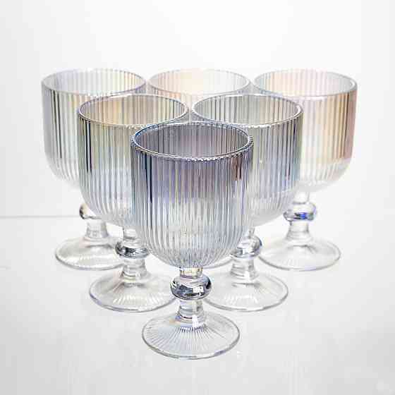 Набір келихів для вина 6 штук 220 мл на ніжці скляні Прозорий Yiwu HP-19-205 Коломыя