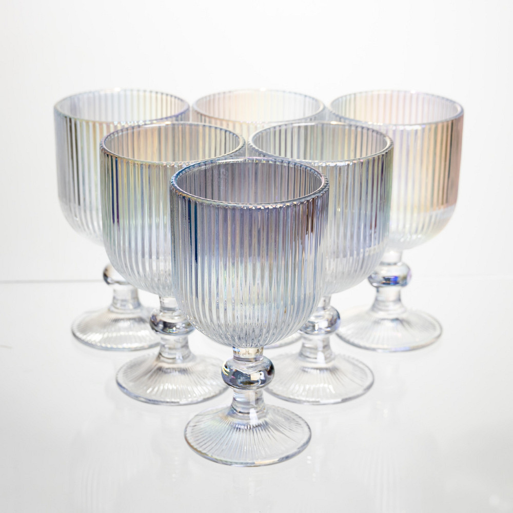 Набір келихів для вина 6 штук 220 мл на ніжці скляні Прозорий Yiwu HP-19-205 Коломыя - изображение 1