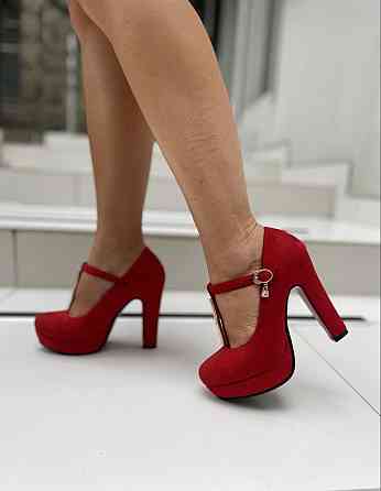 Туфлі жіночі STILLETA червоні еко-замша каблук 12см розмір 36 (D280-E937-3) Коломия