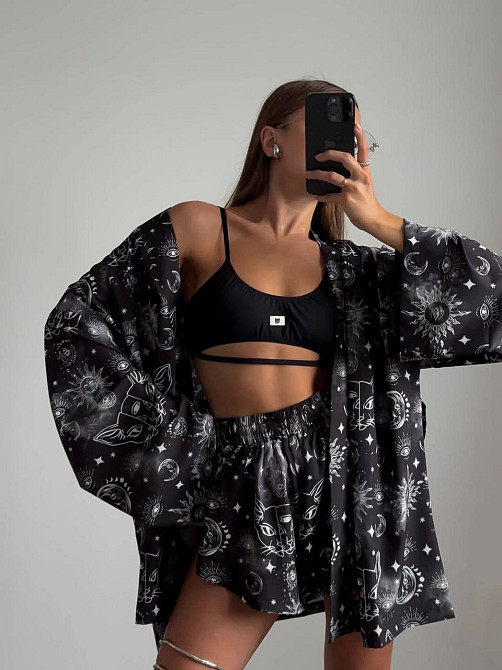 Женский стильный домашний комплект двойка софт принт Одесса - изображение 1