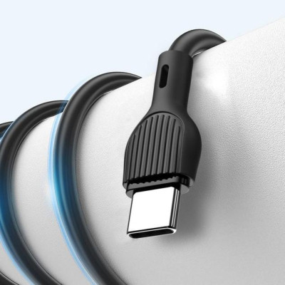 Дата кабель USB 2.0 AM to USB-C 1.0m 2.1A black XO (XO-NB200-TC-1-BK) Вінниця - фото 2