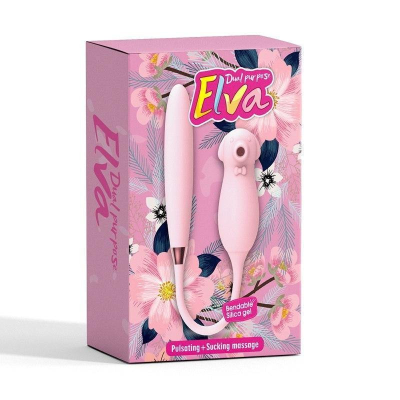 Вібратор подвійної дії Elva Dual Purpose Рожевий Sex Aura Київ - фото 4