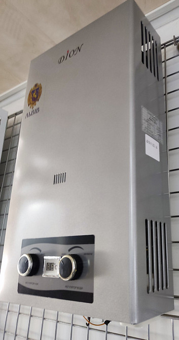 Газова колонка димохідна DION JSD 10 сіра проточний газовий водонагрівач 10 л/хв розпал від батарейок Тернопіль - фото 3