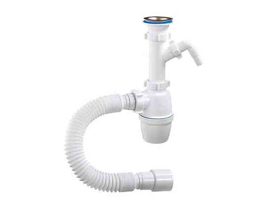 Сифон 1 1/2 40 с одним отв., с гибкой трубой А - 40059 ТМ Waterstal Solmir Киев
