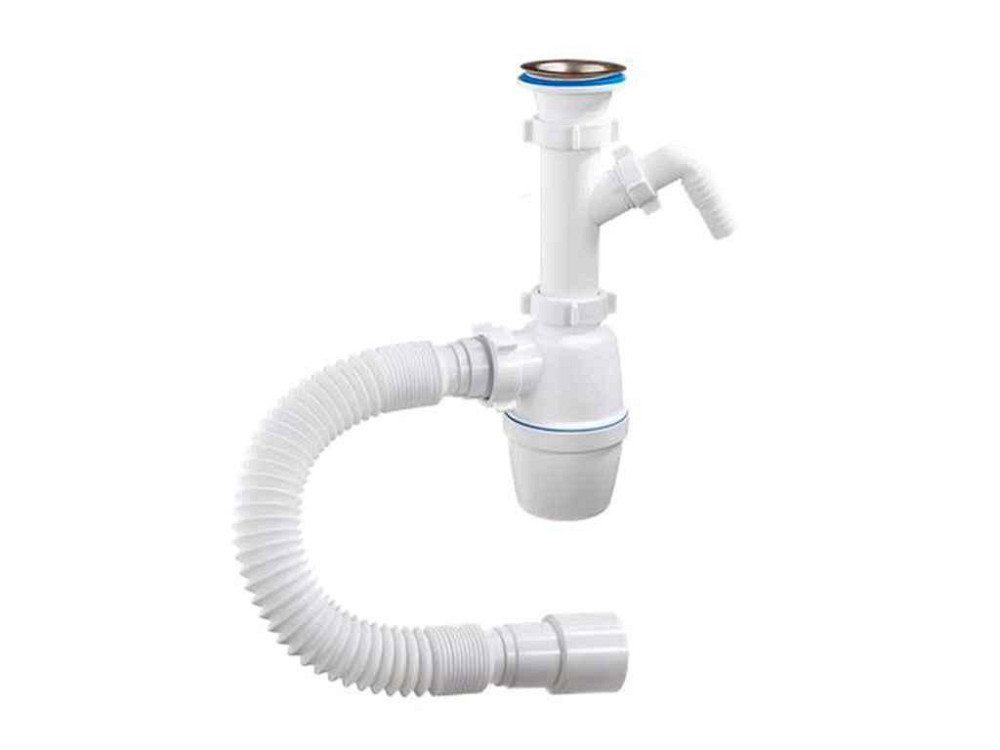 Сифон 1 1/2 40 с одним отв., с гибкой трубой А - 40059 ТМ Waterstal Solmir Киев - изображение 1