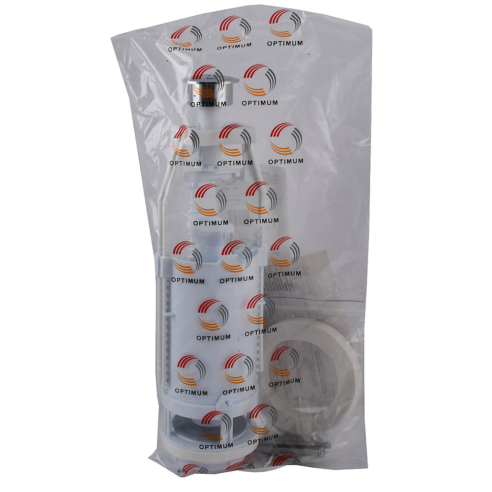 Зливний клапан бачка унітазу OPTIMUM з подвійним режимом зливу (хромована кнопка) OPTI 0510 Тернополь - изображение 5