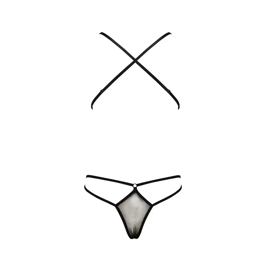 Боді монокіні з декольте Passion ERZA BODY L/XL, black Львів - фото 4