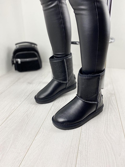 ITTS Угги жіночі ITTS чорні натуральна шкіра высота 19 см размер 36-41 (2081) Коломия - фото 7