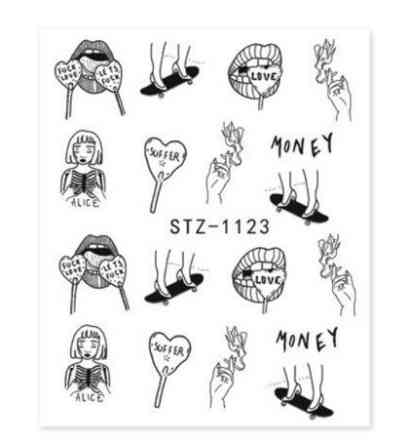 Наклейки на ногти черного цвета - размер наклейки 6*5см, инструкция по применению есть в описании Киев