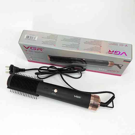 Фен-щітка з насадкою для укладання VGR V-490, Фен з режимом захисту волосся, Фен для волосся від мережі ZD-98 Івано-Франківськ