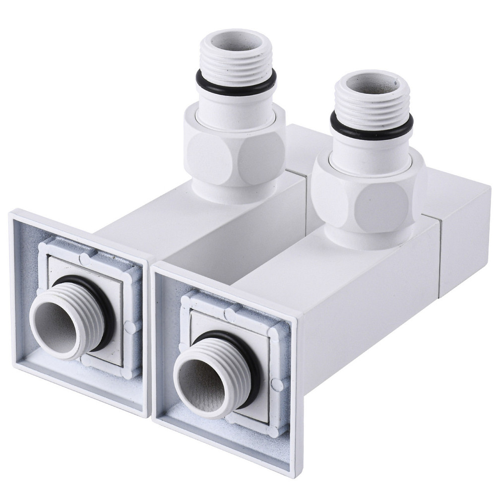 Набор Кран полуоборотный угловой с американкой SOLOMON LUX 1/2″ CUBE WHITE 8888 (1уп) (000021914) Киев - изображение 6