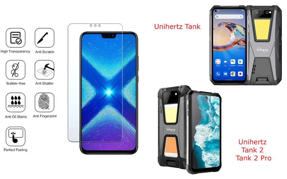 Защитное стекло NeoGlass для Unihertz Tank, Tank 2, Tank 2 Pro – ультрапрозрачное и устойчивое Киев - изображение 4