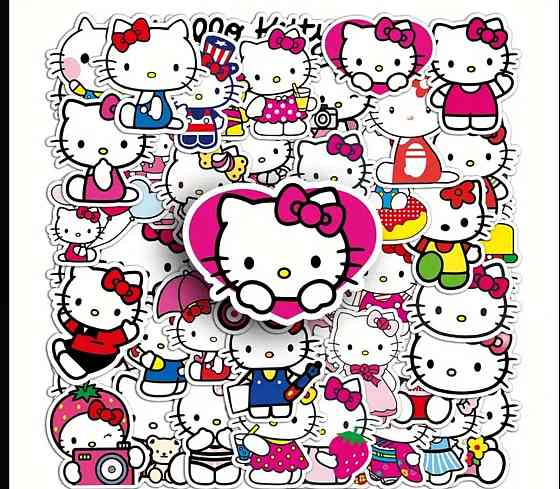Стикеры с милым котиком в стиле Hello Kitty, 50 шт Киев