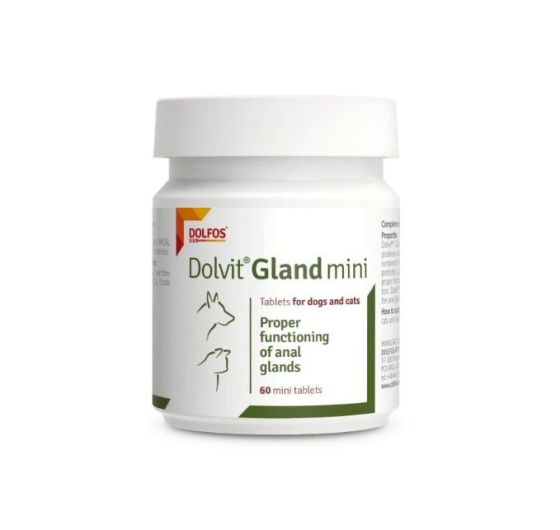 Дополнительный корм для собак и кошек Дольфос Dolvit Gland mini (Долвит Гленд) для функционирования перианальных желез, 60 таблето Винница