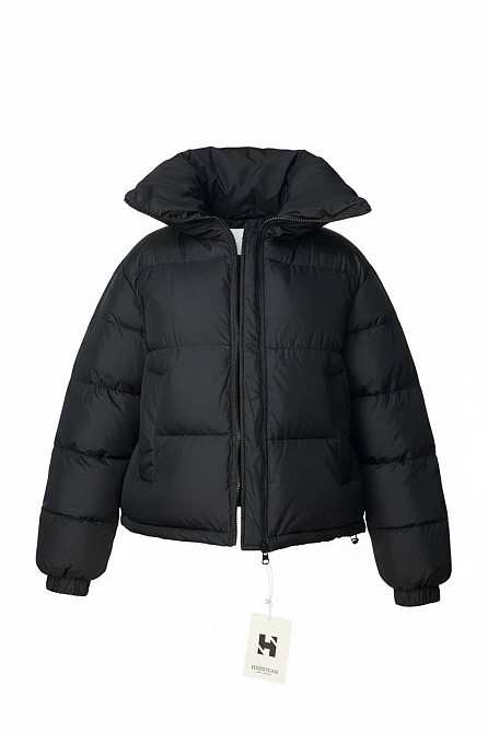 Куртка женская Haiziyuan 2603 оверсайз пуффер с воротником-стойкой черная, черный, M Киев - изображение 11