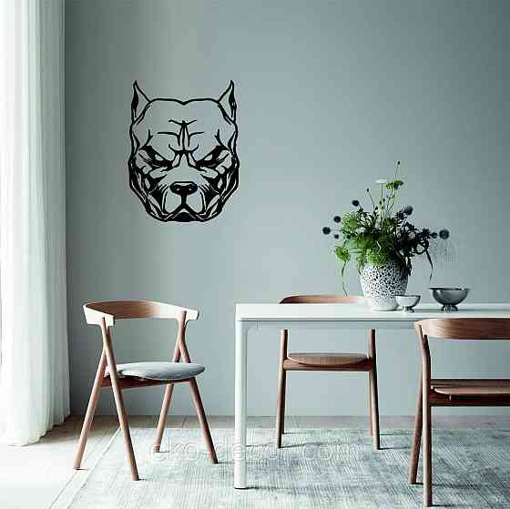 Декоративне настінне Панно «Собака», Декор на стіну 110*86 см, Чорний Київ