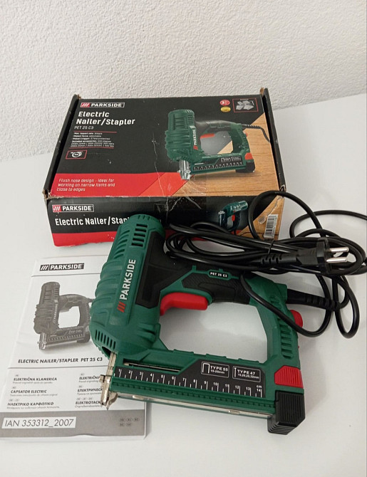Степлер електричний для скоб та цвяхів Parkside PET25C2 15-32 мм Київ - фото 4