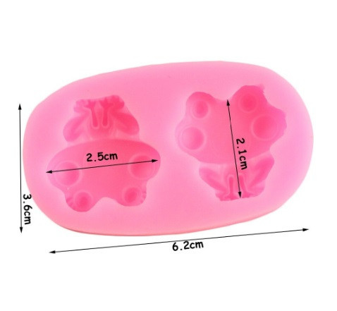 Молд силиконовый Лягушка 62 на 36 мм розовый Киев - изображение 2