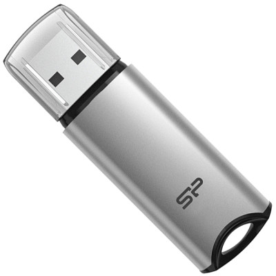 USB флеш накопичувач Silicon Power 64 GB Silicon M02 Aluminum Silver USB 3.2 (SP064GBUF3M02V1S) Вінниця - фото 1