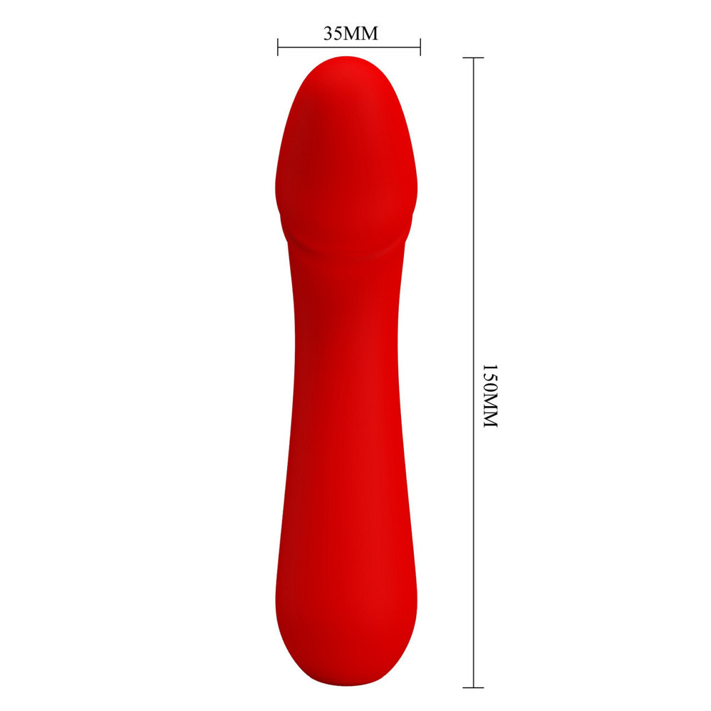 Вибромассажер для стимуляции точки G Pretty Love - Cetus Red, BI-014723-2 Sex Aura Киев - изображение 10