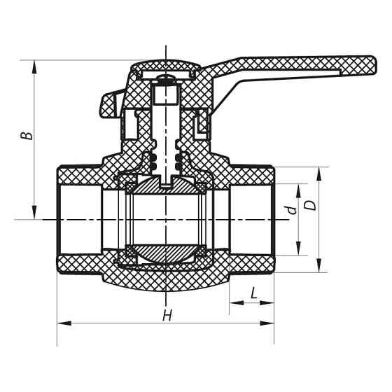 Кран кульовий PPR КШ (ручка) для гарячої води 50 (Koer K0179.PRO) (KP0231) Київ