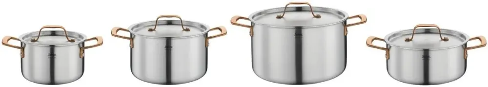 Spring Набір каструль 4 El. Stal Nierdzewna Uchwyty W Kolorze Różowego Złota (Sp0585855404) Київ - фото 1