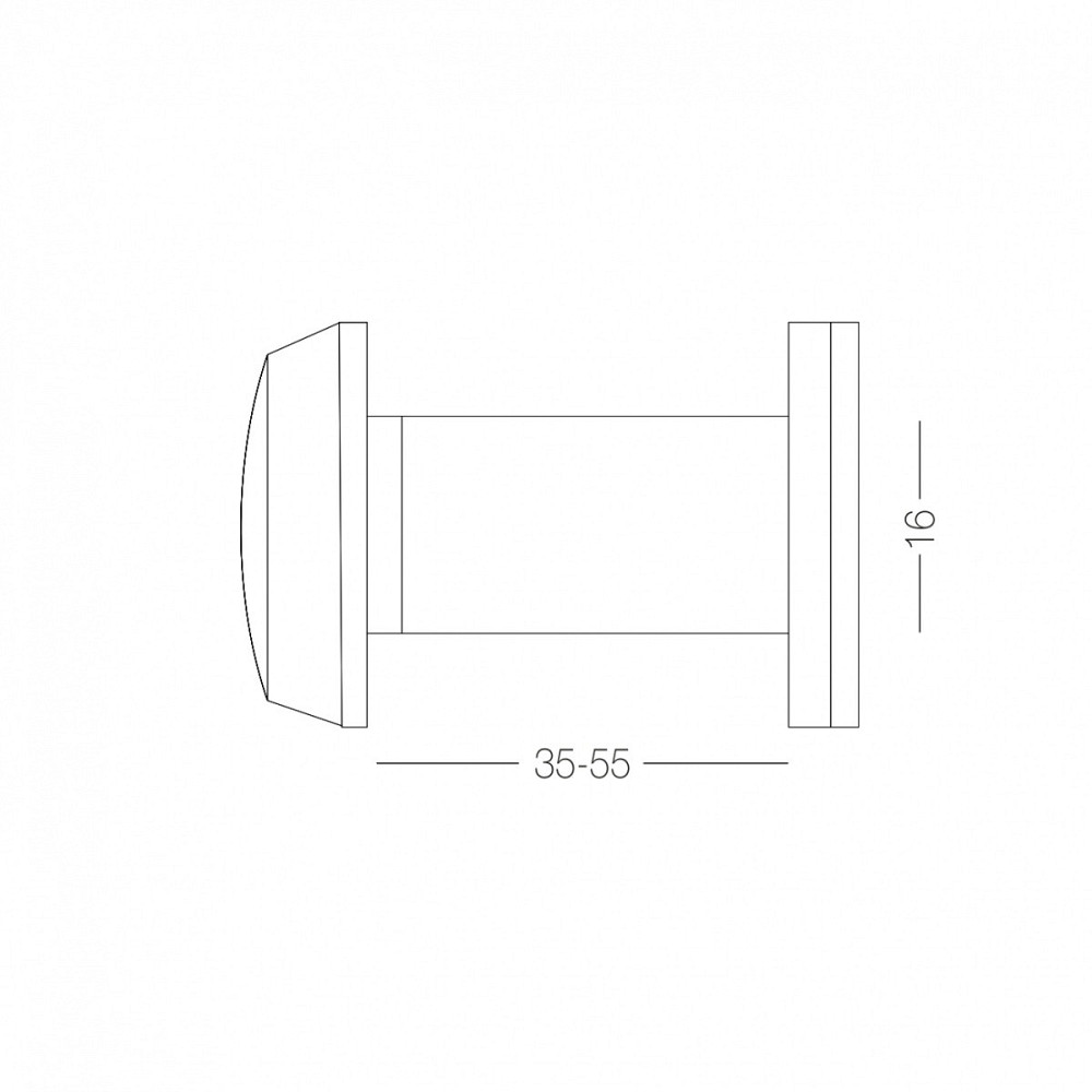 ВІЧКО ДВЕРНЕ DV35-55/16 MC МАТОВИЙ ХРОМ Київ - фото 2