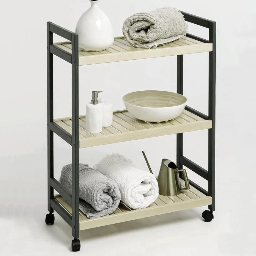 Етажерка для ванної на коліщатах "Дорлі" венге-бланже Миколаїв - фото 1