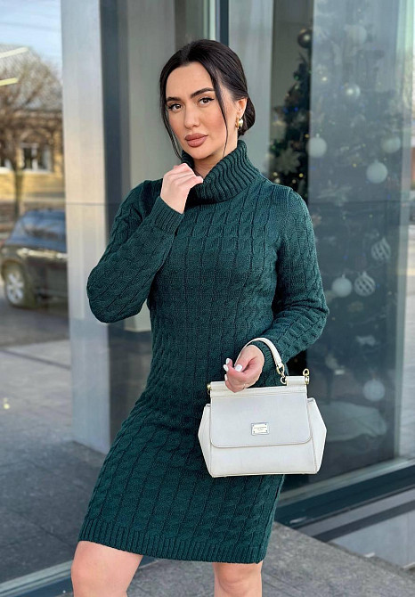 Женское вязаное платье с горлом.  42-48р. Киев - изображение 3